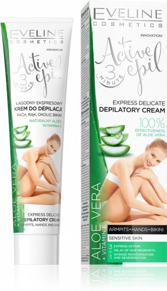 Eveline Cosmetics - Active Epil Depilatory Cream Aloe Vera Sensitive Skin 125Ml