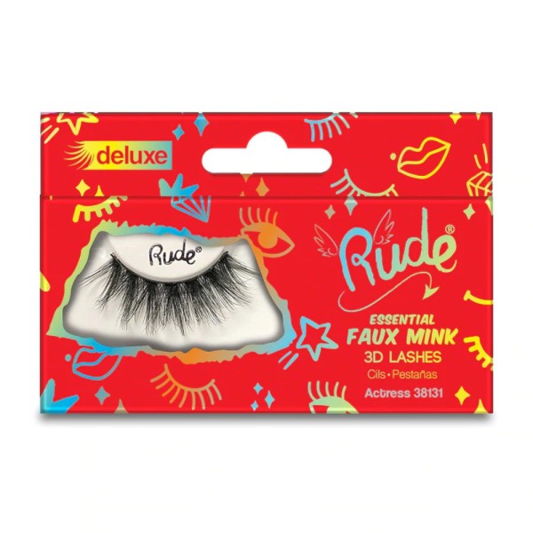 RUDE Cosmetics - 3D Wimpern - Essential Faux Mink Deluxe 3D Lashes – Actress