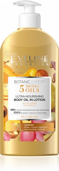 Eveline Cosmetics - Botanic Expert 5 Precious Oils Ultra-Nourishing Body Oil In Lotion 350Ml