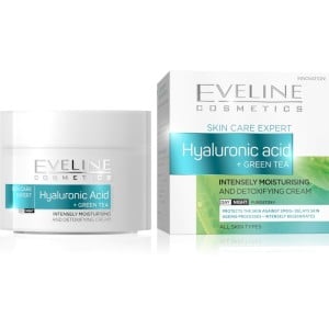 Eveline Cosmetics - Tages- und Nachtpflege - Hyaluronic Acid + Green Tea Intensely Moisturising