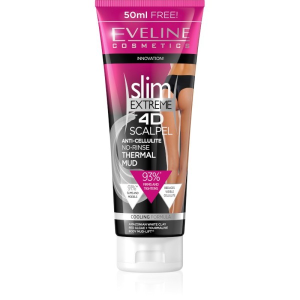 Eveline Cosmetics - Bodylotion - Slim Extreme 4D Scalpel Anti-Cellulite Thermalschlamm ohne Abspülen