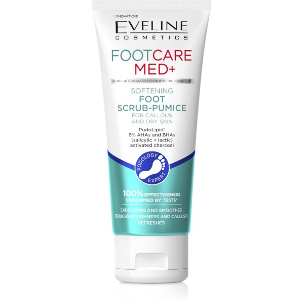 Eveline Cosmetics - Fußpeeling - Footcare Med+ Softening Foot Scrub-Pumice