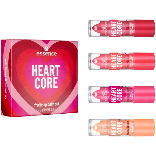 essence - Lippenpflege - HEART CORE fruity lip balm set 01
