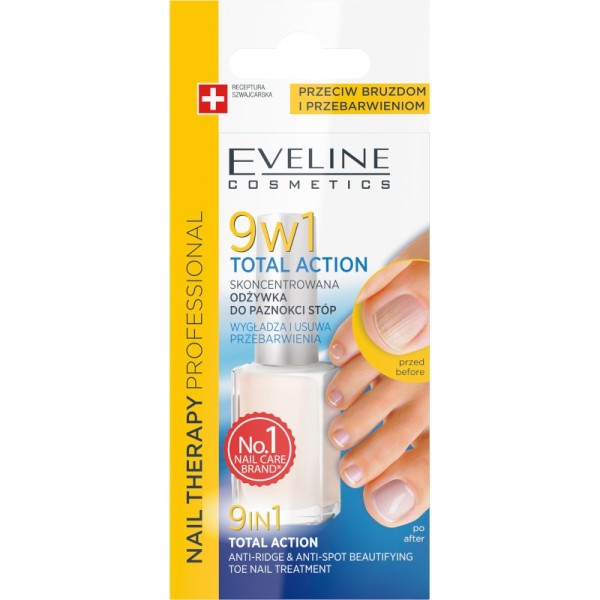 Eveline Cosmetics - Nail Therapy 9 in1 Total Action Toe Nail Conditioner
