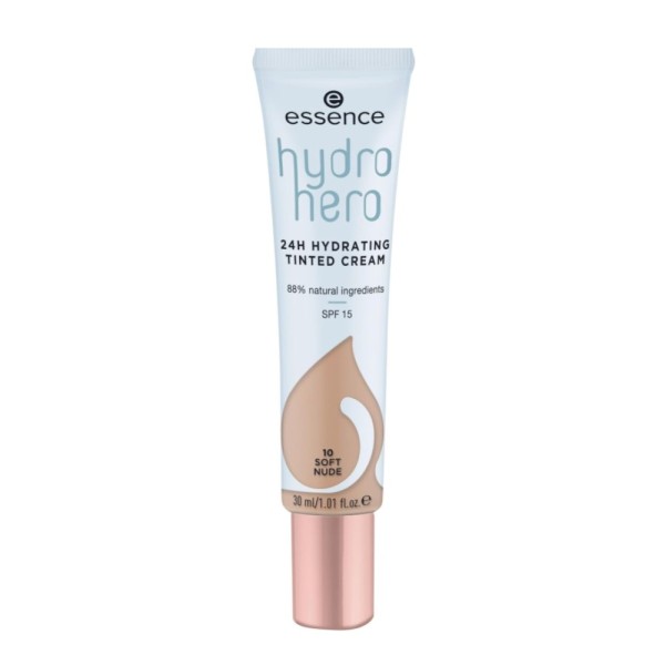 essence - Crema colorata da giorno - hydro hero 24h HYDRATING TINTED CREAM 10 Soft Nude
