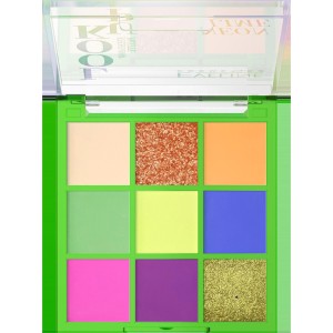 Eveline Cosmetics - Lidschattenpalette - Eyeshadow Palette LOOK UP 9 Colors Neon Lime
