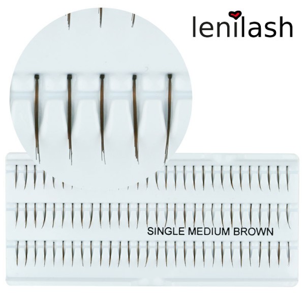 Leni Lash - False Eyelashes Single medium brown ca. 12mm