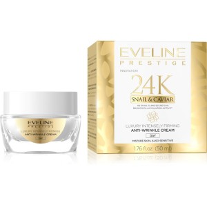 Eveline Cosmetics - Crema per il viso - Prestige 24K Snail & Caviar Anti-Wrinkle Day Cream