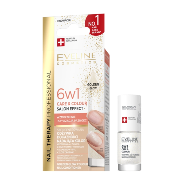 Eveline Cosmetics - Nagelpflege - Nail Therapy Professional 6in1 Care & Colour Golden Glow - 5ml