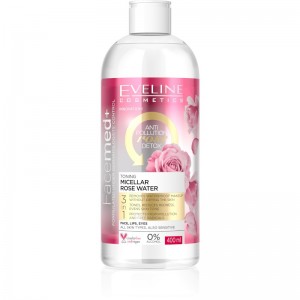 Eveline Cosmetics - Mizellenwasser - Facemed+ Toning Micellar Rose Water - 400ml
