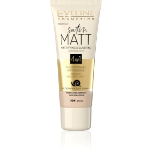 Eveline Cosmetics - Satin Matt Mattifying & Covering Foundation - 104 Beige