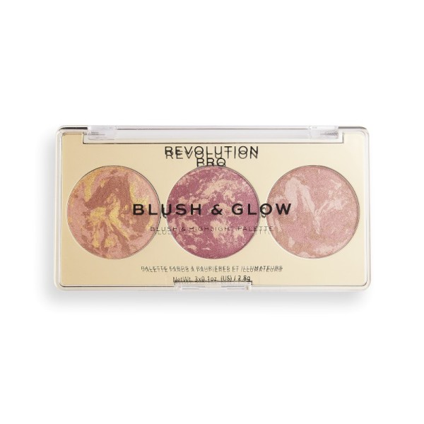 Revolution Pro - Rouge- & Highlighterpalette - Blush & Glow Palette - Cranberry Glow