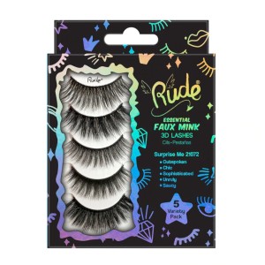 RUDE Cosmetics - 3D Wimpern - Essential Faux Mink 3D Lashes 5 Variety Pack - Surprise Me