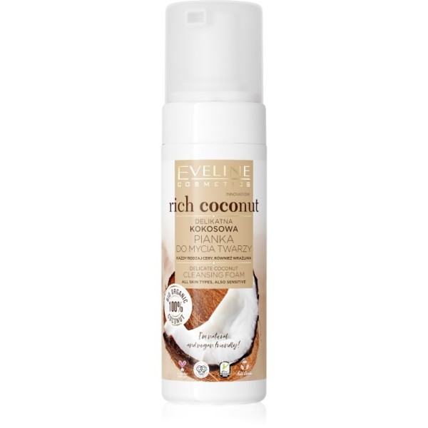 Eveline Cosmetics - Reinigungsschaum - Rich Coconut Delicate Coconut Cleansing Foam - 150ml
