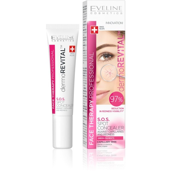 Eveline Cosmetics - Face Therapy Dermorevital S.O.S. Spot Concealer Against Capillaries&Redness