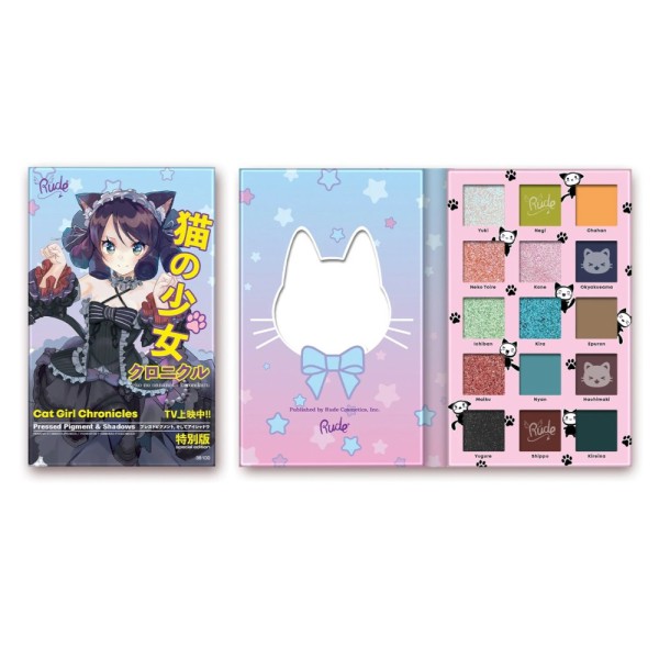 RUDE Cosmetics - Lidschattenpalette - Manga Collection Palette - Cat Girl Chronicles
