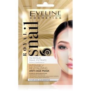Eveline Cosmetics - Maschera per il viso - Royal Snail Intensely Regenerating Anti-Age Sheet Mask