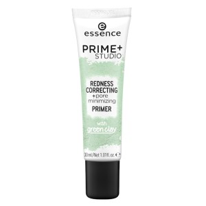 essence - Primer - prime+ studio redness correcting + pore minimizing primer