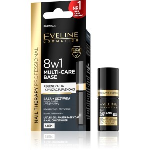 Eveline Cosmetics - Smalto per unghie - Nail Therapy Professional UV/LED Gel Polish Base Coat & Nail Conditioner Base