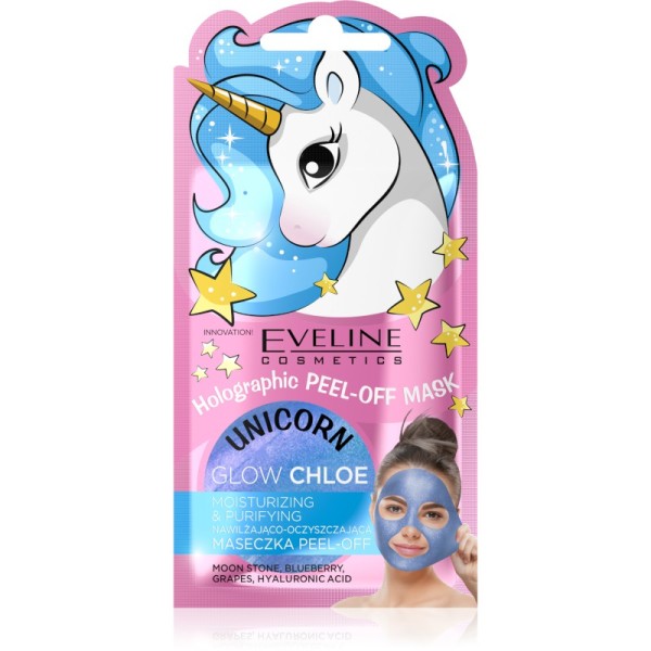 Eveline Cosmetics - maschera facciale - Unicorn Peel-Off Mask Glow Chloe