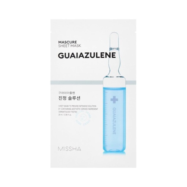 MISSHA - Gesichtsmaske - Mascure Calming Solution Sheet Mask - Guaiazulene