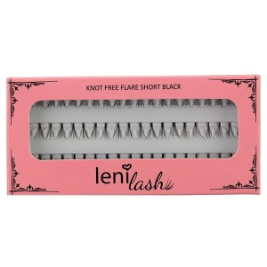 lenilash - knot-free Single Lashes flare short black ca 10 mm
