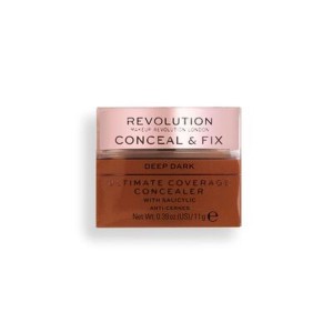 Revolution - Conceal & Fix Ultimate Coverage Concealer - Deep Dark