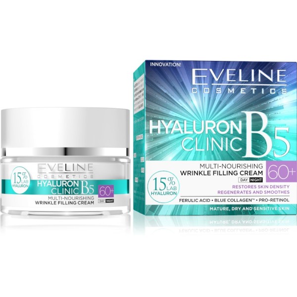 Eveline Cosmetics - Gesichtscreme - Hyaluron Clinic Tag- und Nachtcreme 60+