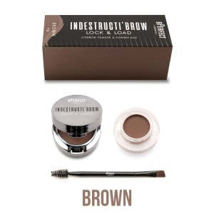 BPerfect - Augenbrauenpomade - indestructibrow Brow Lock & Load Eyebrow Pomade & Powder Duo - Brown