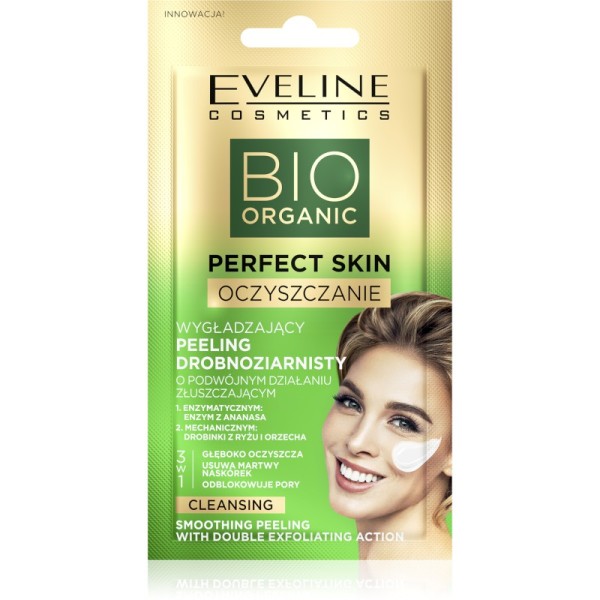 Eveline Cosmetics - Gesichtsmaske - Bio Organic - Perfect Skin Reinigendes + Glättendes Peeling mit
