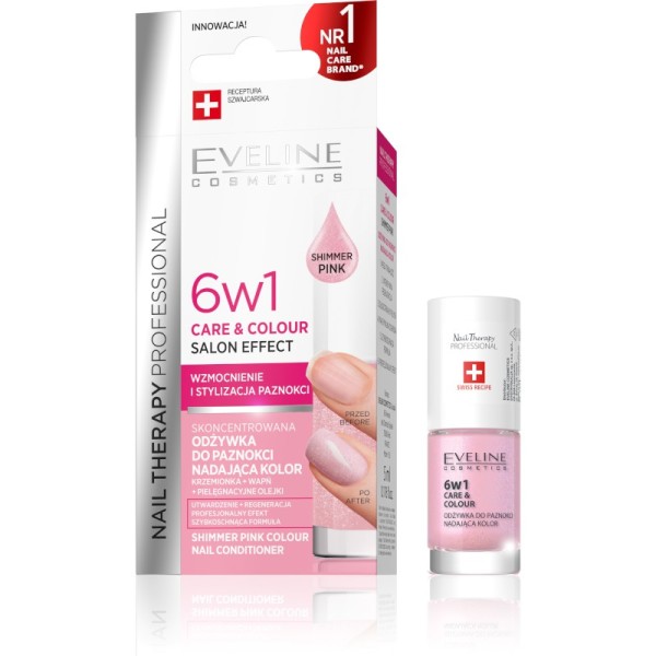 Eveline Cosmetics - Nail Therapy Professional Care & Colour - Shimmer Pink