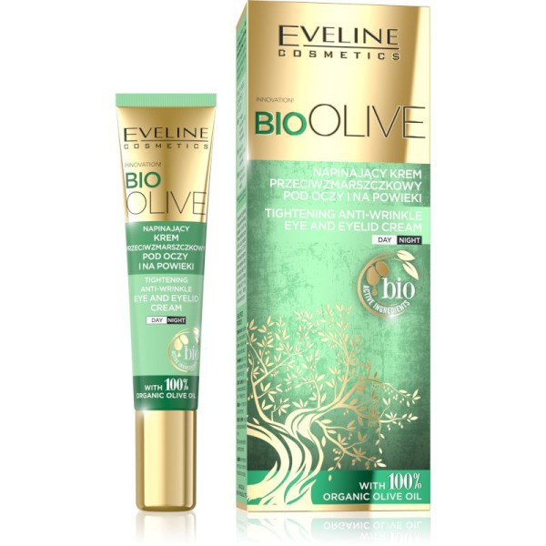 Eveline Cosmetics - Augencreme - Bio Olive Tightening Anti-Wrinkle Eye and Eyelid Cream