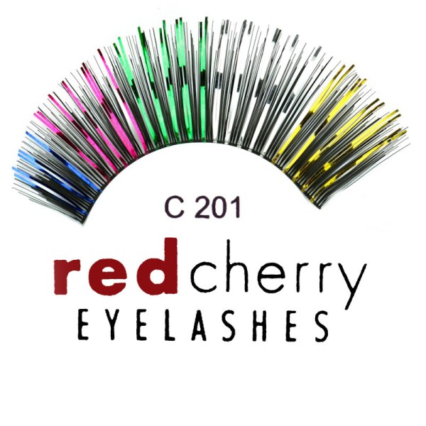 Red Cherry - False Eyelashes - Nr. C201 Glitter/Multicolored