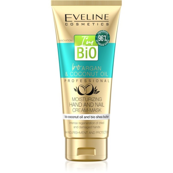 Eveline Cosmetics - Handcreme - Bio Argan & Coconut Oil Hand & Nail Cream-Mask