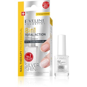 Eveline Cosmetics - Pflegelack - Nail Therapy Conditioner 8 In 1 Silver Shine