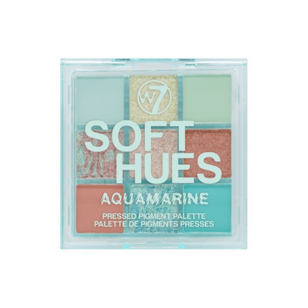 W7 - eyeshadow palette - SOFT HUES Pressed Pigment Palettte - Aquamarine