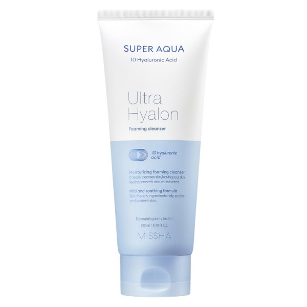 MISSHA - Schiuma detergente per il viso - Super Aqua Ultra Hyalon Foaming Cleanser