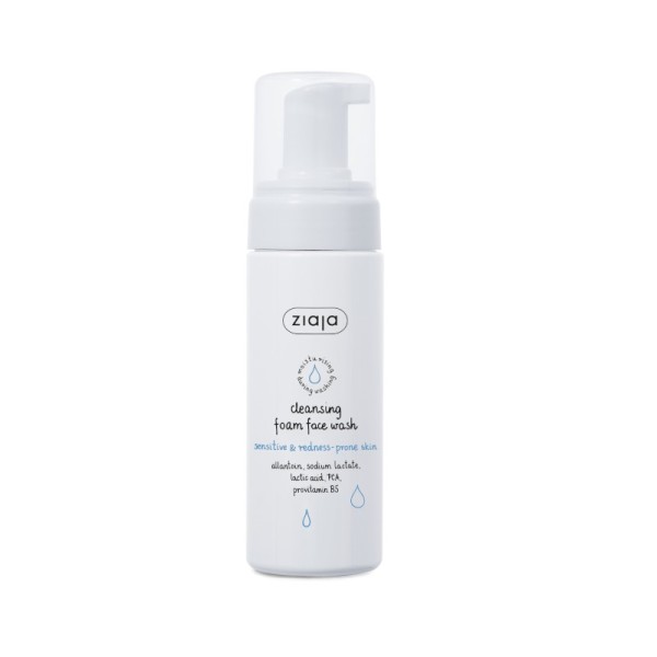 Ziaja - Schiuma detergente per il viso - Cleansing Foam Face Wash - Sensitive & Redness-Prone Skin