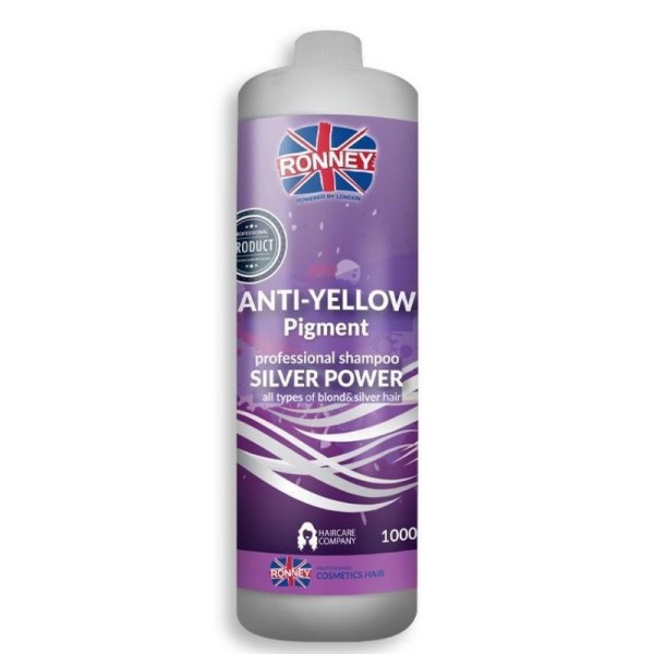 Ronney Professional - Haarshampoo - Anti-Yellow Pigment Silver Power Shampoo - 1000ml