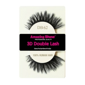 Amazing Shine - False Eyelashes - 3D Double Lash - DB62 - Human Hair
