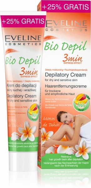 Eveline Cosmetics - Bio Depil Depilatory Cream 3Min Mango 125Ml