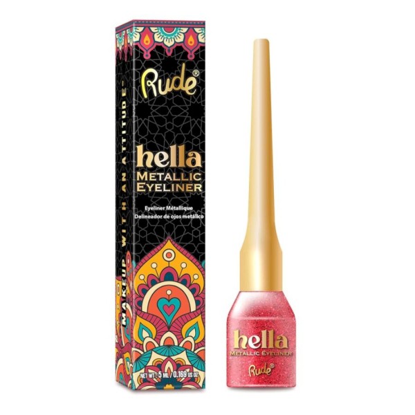 RUDE Cosmetics - Hella Metallic Eyeliner - Garnet
