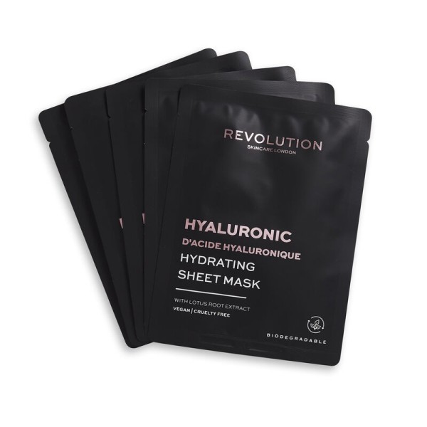 Revolution - Gesichtsmaske - Skincare Hyaluronic Acid Hydrating Sheet Masks - 5 Stk