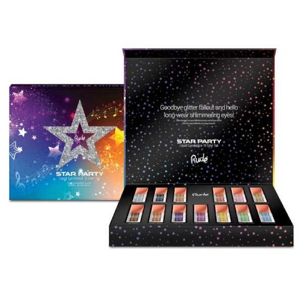 RUDE Cosmetics - Star Party Liquid Glitter Eyeshadow - 13 Color Set