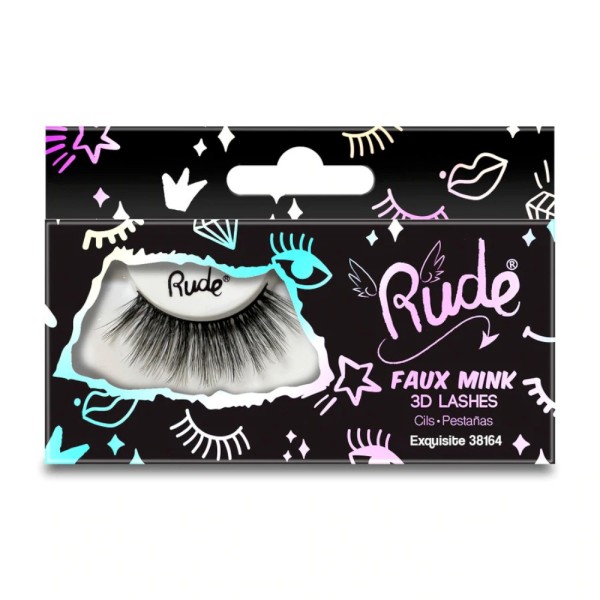 RUDE Cosmetics - 3D Wimpern - Essential Faux Mink 3D Lashes - Exquisite