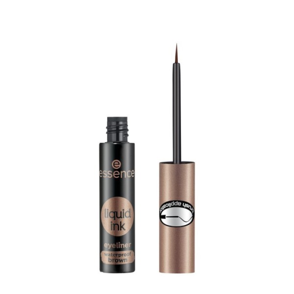 essence - liquid eyeliner - liquid ink eyeliner waterproof brown 02 - Ash brown