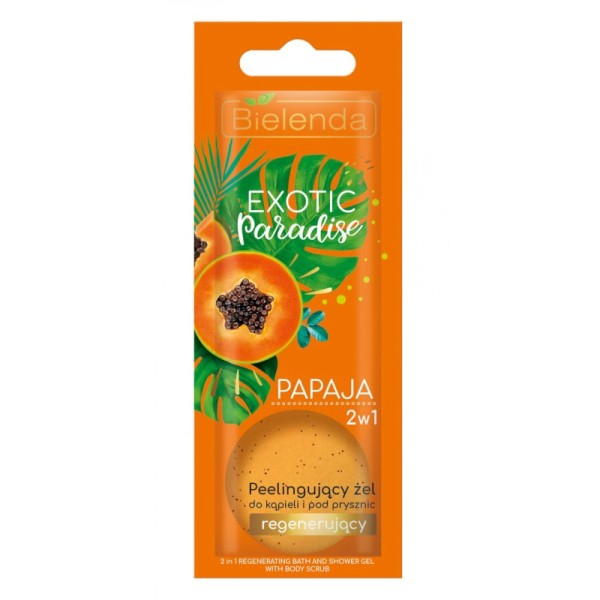 Bielenda - Duschgel - Exotic Paradise 2In1 Peeling Bath And Shower Gel Regenerating Papaya