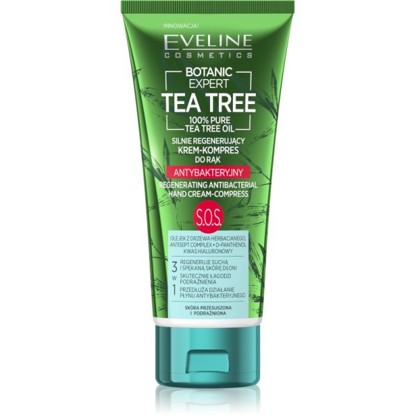 Eveline Cosmetics - Handcreme - Botanic Expert Tea Tree - Regenerating Antibacterial Hand Cream