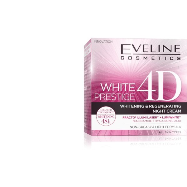 Eveline Cosmetics - Gesichtscreme - White Prestige 4D Whitening And Regenerating Night Cream
