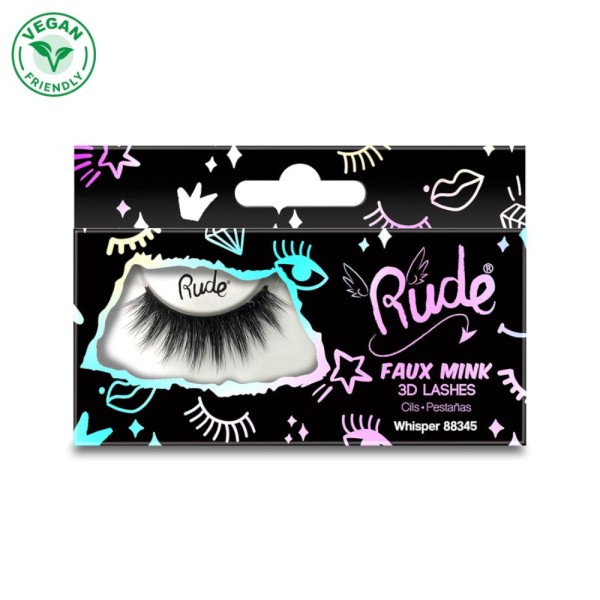 RUDE Cosmetics - Essential Faux Mink 3D Lashes - Whisper